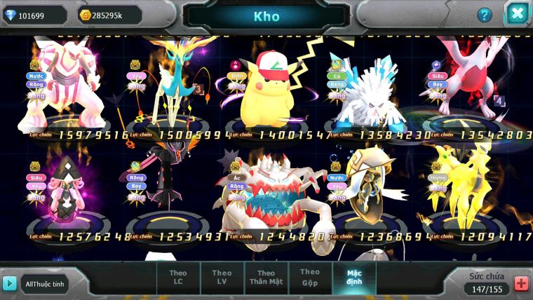 Mã : #TTS6586 - S650 - V15 - 100K KC - BXH : 3 - 3K8 Sách 5K Mt - Ho-oh & WB Diancie CHD Yvetal & Lugia CH Meganec Nhiều Pet HT