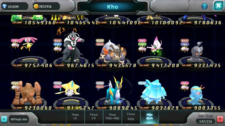 Mã : #TTS6586 - S650 - V15 - 100K KC - BXH : 3 - 3K8 Sách 5K Mt - Ho-oh & WB Diancie CHD Yvetal & Lugia CH Meganec Nhiều Pet HT