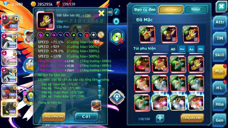 Mã : #TTS6586 - S650 - V15 - 100K KC - BXH : 3 - 3K8 Sách 5K Mt - Ho-oh & WB Diancie CHD Yvetal & Lugia CH Meganec Nhiều Pet HT