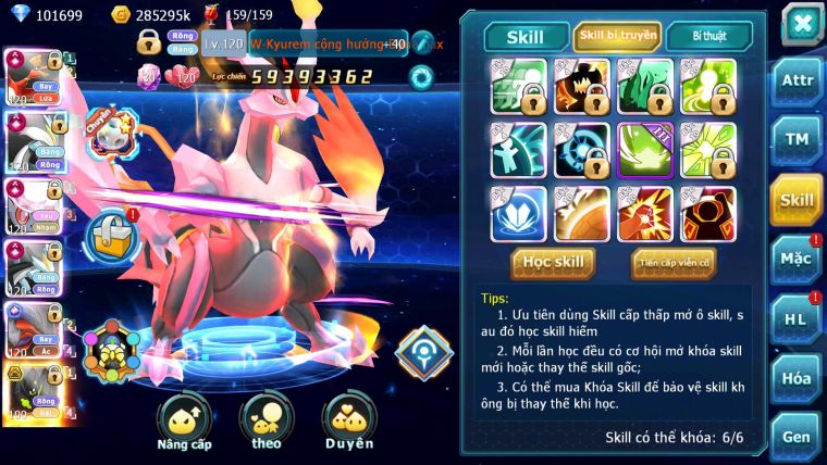 Mã : #TTS6586 - S650 - V15 - 100K KC - BXH : 3 - 3K8 Sách 5K Mt - Ho-oh & WB Diancie CHD Yvetal & Lugia CH Meganec Nhiều Pet HT