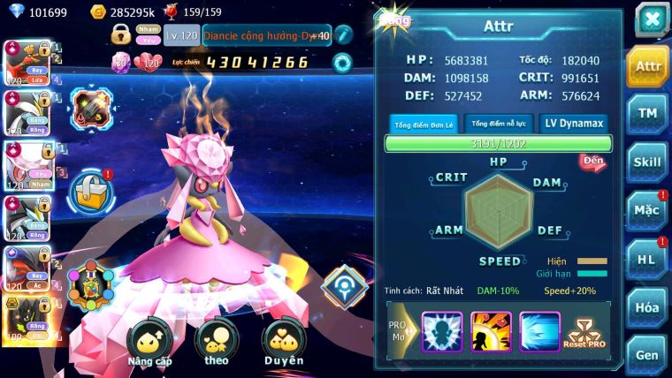 Mã : #TTS6586 - S650 - V15 - 100K KC - BXH : 3 - 3K8 Sách 5K Mt - Ho-oh & WB Diancie CHD Yvetal & Lugia CH Meganec Nhiều Pet HT