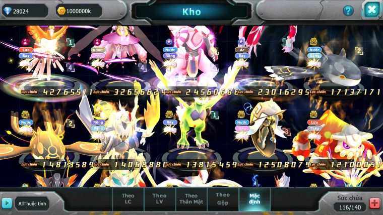 Mã : #TTS6589 - S905 - V13 - BXH : 4 - Ho-oh Diancie CHD Palkia Yvetal CH Cặp Cá Bc 3 Team Chuẩn