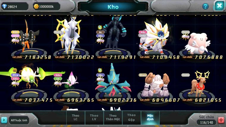 Mã : #TTS6589 - S905 - V13 - BXH : 4 - Ho-oh Diancie CHD Palkia Yvetal CH Cặp Cá Bc 3 Team Chuẩn