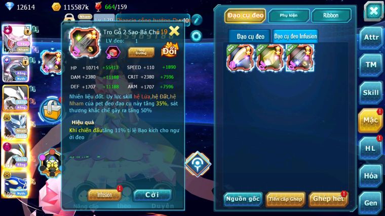 Mã : #TTS6592 - S1353 - V12 - BXH : 8 - Diancie & Palkia CH Unvoa WB Bc Nhiều Pet HT