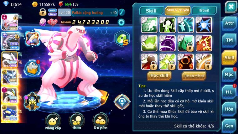 Mã : #TTS6592 - S1353 - V12 - BXH : 8 - Diancie & Palkia CH Unvoa WB Bc Nhiều Pet HT