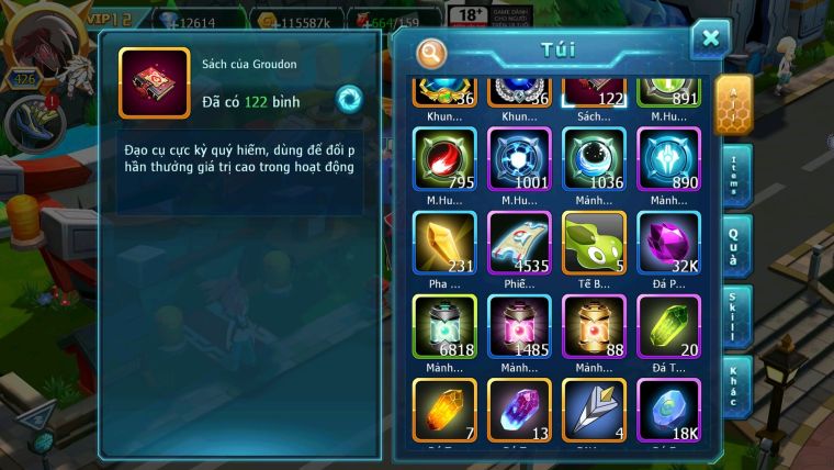 Mã : #TTS6592 - S1353 - V12 - BXH : 8 - Diancie & Palkia CH Unvoa WB Bc Nhiều Pet HT