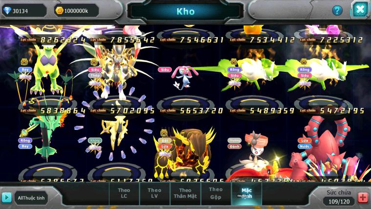 Mã : #TTS6590 - S879 - V12 - BXH : 45 - 30K XU - Diancie Dnm Cặp Cá Bá Chủ Unvoa WB bc nhiều pet ht ngon