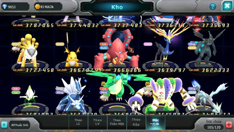 Mã : #TTS6589 - S1245 - V12 - BXH : 24 - Ho-oh & Diancie CHD Ray Yvetal Nhiều Pet Bá Chủ Pikachu Dnm