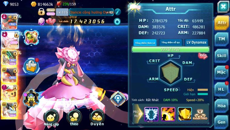 Mã : #TTS6589 - S1245 - V12 - BXH : 24 - Ho-oh & Diancie CHD Ray Yvetal Nhiều Pet Bá Chủ Pikachu Dnm