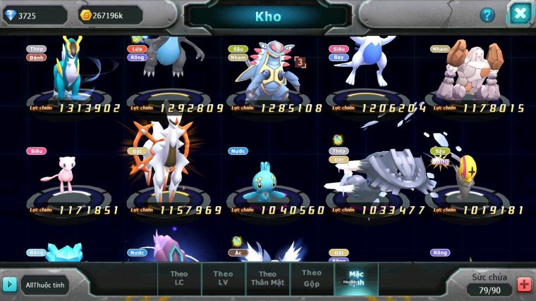 Mã : #TTS6607 - S1777 - V4 - Diancie Dnm Tapu fini xerm cặp lati zoroa nhiều pet ht