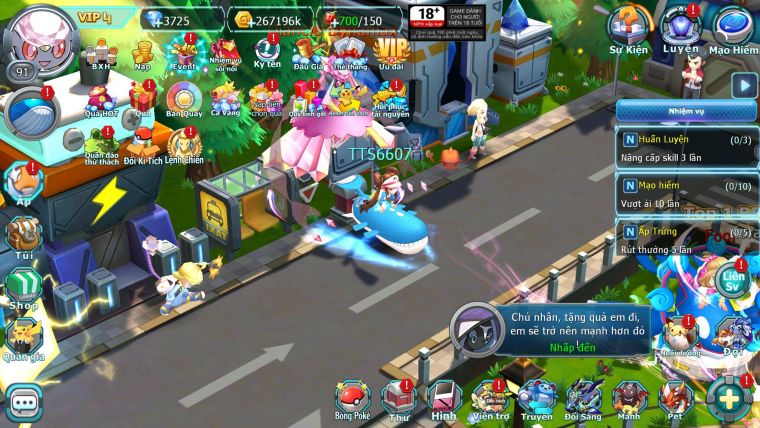 Mã : #TTS6607 - S1777 - V4 - Diancie Dnm Tapu fini xerm cặp lati zoroa nhiều pet ht