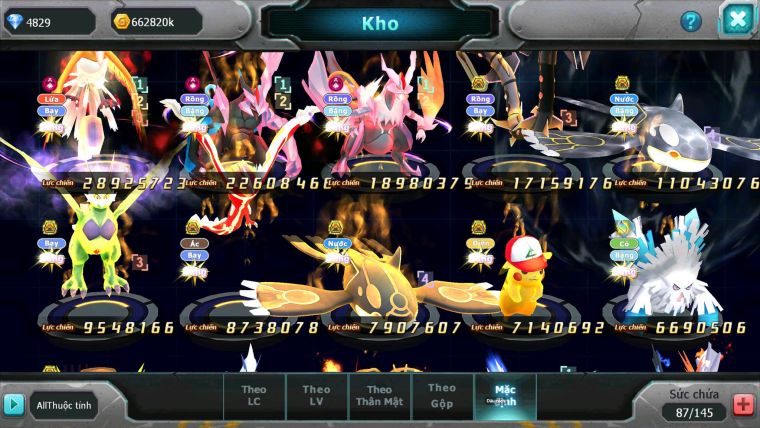 Mã : #TTS6617 - S1235 - V12 - BXH : 12 - Ho-oh WB CHD Rayquaza Bc Cặp Cá Bá Chủ