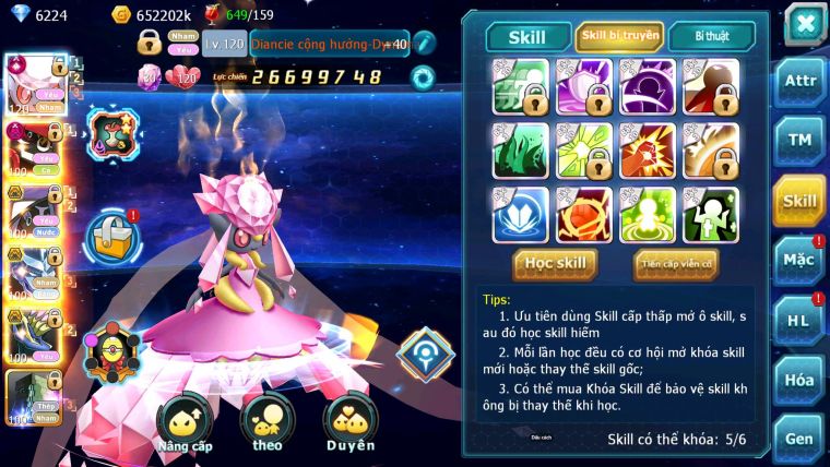 Mã : #TTS6613 - S1625 - V13 - BXH : 35 - Diancie CHD Tapu Fini Dnm Tapufini bc nhiều pet bc