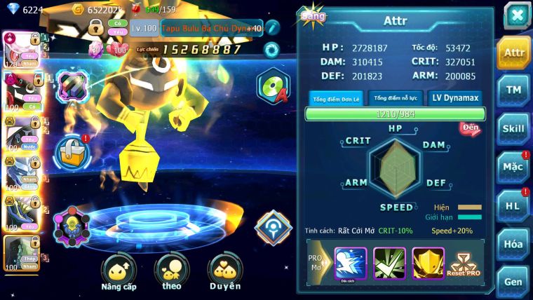 Mã : #TTS6613 - S1625 - V13 - BXH : 35 - Diancie CHD Tapu Fini Dnm Tapufini bc nhiều pet bc