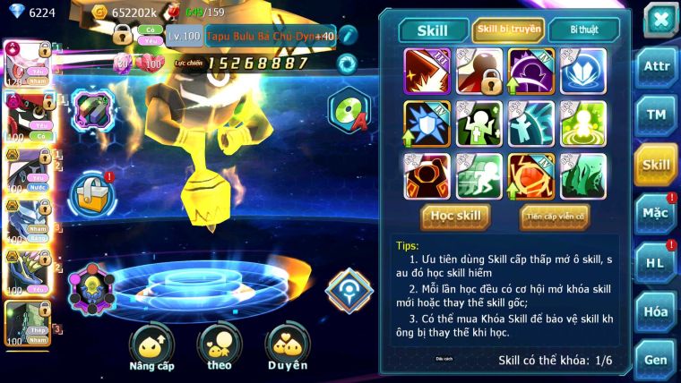 Mã : #TTS6613 - S1625 - V13 - BXH : 35 - Diancie CHD Tapu Fini Dnm Tapufini bc nhiều pet bc