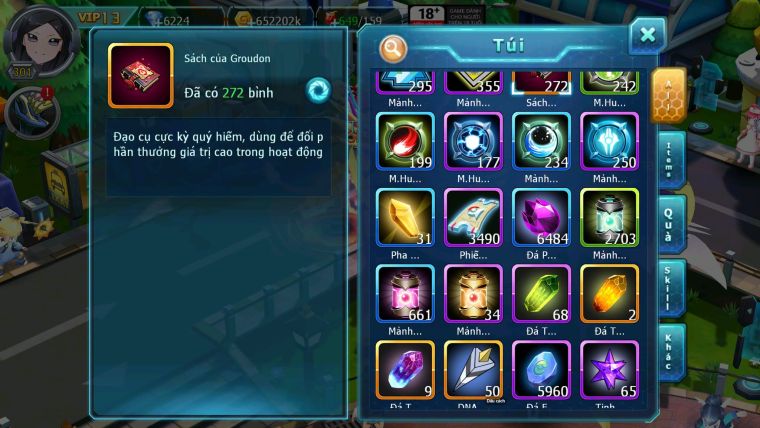 Mã : #TTS6613 - S1625 - V13 - BXH : 35 - Diancie CHD Tapu Fini Dnm Tapufini bc nhiều pet bc