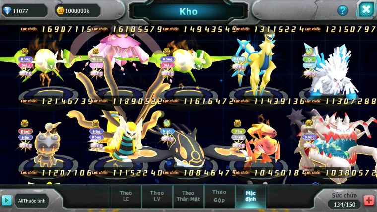 Mã : #TTS6624 - S454 - V15 - BXH : 4 - White CHD Ray Dnm Ho-oh CHD Black Bc Meganec Hoopa Bc Nhiều Pet Ht