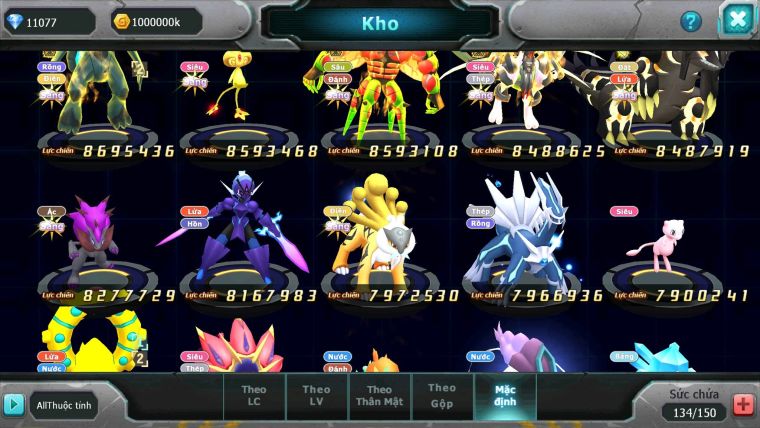 Mã : #TTS6624 - S454 - V15 - BXH : 4 - White CHD Ray Dnm Ho-oh CHD Black Bc Meganec Hoopa Bc Nhiều Pet Ht