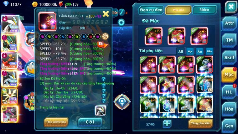 Mã : #TTS6624 - S454 - V15 - BXH : 4 - White CHD Ray Dnm Ho-oh CHD Black Bc Meganec Hoopa Bc Nhiều Pet Ht