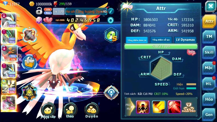 Mã : #TTS6624 - S454 - V15 - BXH : 4 - White CHD Ray Dnm Ho-oh CHD Black Bc Meganec Hoopa Bc Nhiều Pet Ht