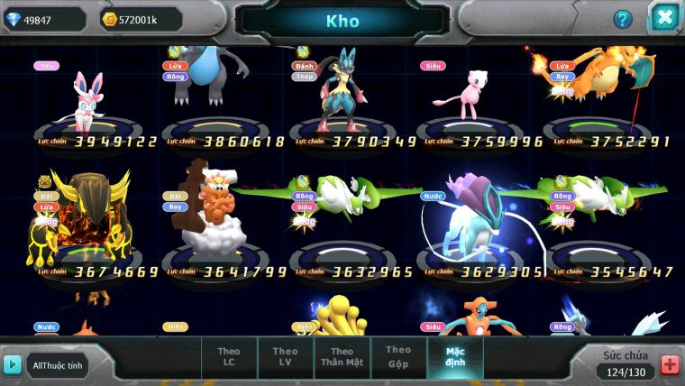 Mã : #TTS6622 - S1350 - 300M ARC CH V15 - BXH : 4PK - 49K KC Kiếm Khiên Bá Chủ Arc Thép Dyanamx Ho-oh CHD Nhiều Pet HT