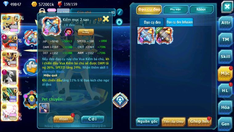 Mã : #TTS6622 - S1350 - 300M ARC CH V15 - BXH : 4PK - 49K KC Kiếm Khiên Bá Chủ Arc Thép Dyanamx Ho-oh CHD Nhiều Pet HT