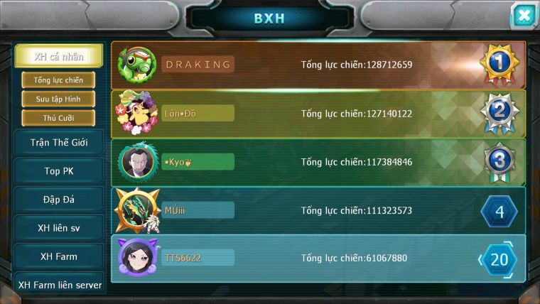 Mã : #TTS6622 - S1350 - 300M ARC CH V15 - BXH : 4PK - 49K KC Kiếm Khiên Bá Chủ Arc Thép Dyanamx Ho-oh CHD Nhiều Pet HT