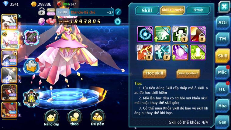 Mã : #TTS6621 - S1046 -V5 - Unvoa Diancie Bc Tapufini Arrc nham Zevil Metal