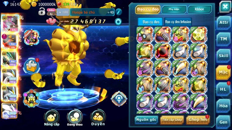 Mã : #TTS6629 - S189 - V14 - BXH : 26 - Hoopa Bá Chủ Ho-oh Dnm Ray Bc WB Bá Chủ Nhiều Pet Bá Chủ