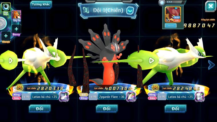 Mã : #TTS6626 - S1768 - V5 - 10K KC - Zygarde Flare Ho-oh  Cặp Lati Bá Chủ Nhiều Pet HT