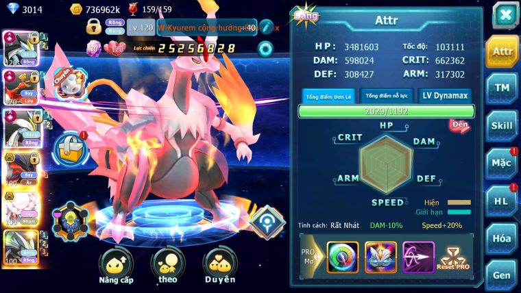 Mã : #TTS6633 - S1307 - V14 - BXH : 7 - Black White Ho-oh CHD Yvetal Bc Diancie Bc Nhiều Pet HT