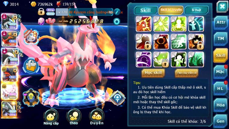Mã : #TTS6633 - S1307 - V14 - BXH : 7 - Black White Ho-oh CHD Yvetal Bc Diancie Bc Nhiều Pet HT