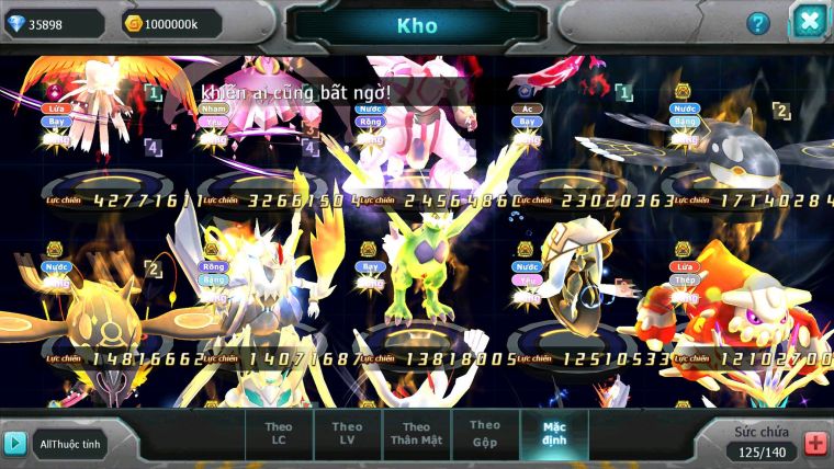 Mã : #TTS6638 - S905 - V13 - BXH : 5 Ho-oh & Diancie CHD Palkia & Yvetal CH Nhiều Pet Bc