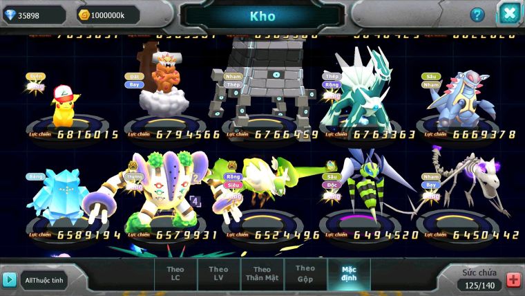 Mã : #TTS6638 - S905 - V13 - BXH : 5 Ho-oh & Diancie CHD Palkia & Yvetal CH Nhiều Pet Bc