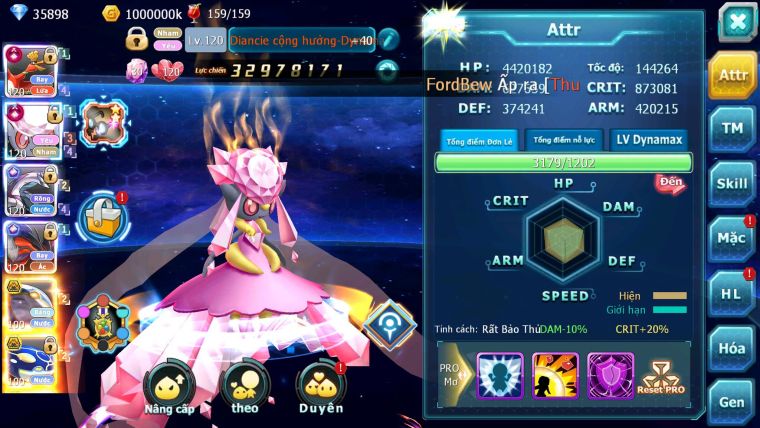 Mã : #TTS6638 - S905 - V13 - BXH : 5 Ho-oh & Diancie CHD Palkia & Yvetal CH Nhiều Pet Bc