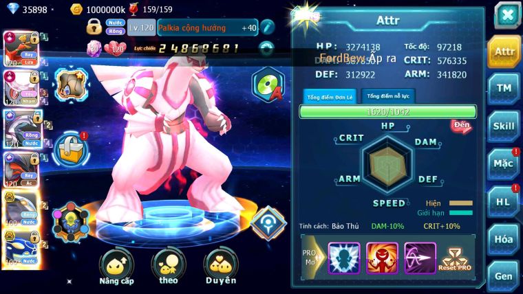 Mã : #TTS6638 - S905 - V13 - BXH : 5 Ho-oh & Diancie CHD Palkia & Yvetal CH Nhiều Pet Bc