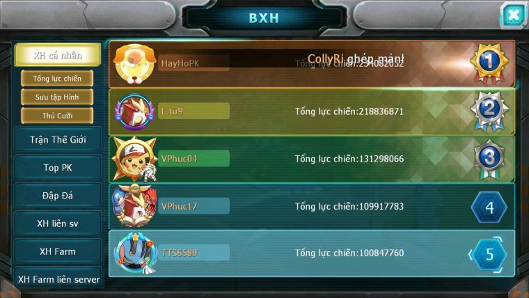 Mã : #TTS6638 - S905 - V13 - BXH : 5 Ho-oh & Diancie CHD Palkia & Yvetal CH Nhiều Pet Bc