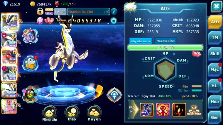 Mã : #TTS6645 - S1731 - V15 - 21K KC - BXH : 6 - Miraidon & Koraidon Bc White CHD BLack Dnm nhiều pet bc