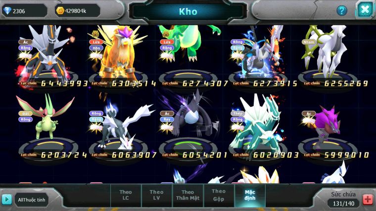 Mã : #TTS6641 - S1055 - BXH : 7 - V15 - Ho-oh WB - Armrouge CHD Cặp Zygarde Bá Chủ Qá êm