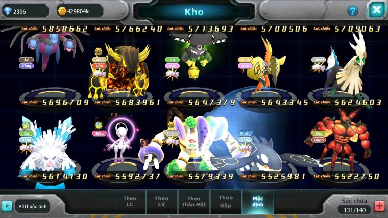 Mã : #TTS6641 - S1055 - BXH : 7 - V15 - Ho-oh WB - Armrouge CHD Cặp Zygarde Bá Chủ Qá êm