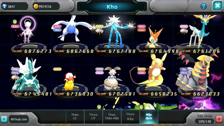Mã #TTS6652 - s1123 - v17 - Kiếm Khiên Dynamax Metal Arc Thép Dnm Ho-oh CHD Yvetal bc Unvoa Bc WB Dnm