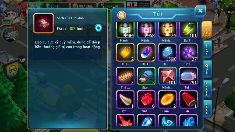 Mã : #TTS6650 - S216 - V12 - BXH : 13 - Diancie Dnm Rayquaza - Ho-oh Thần Gio Bc Unvoa WB bc nhiều Pet Bá Chủ