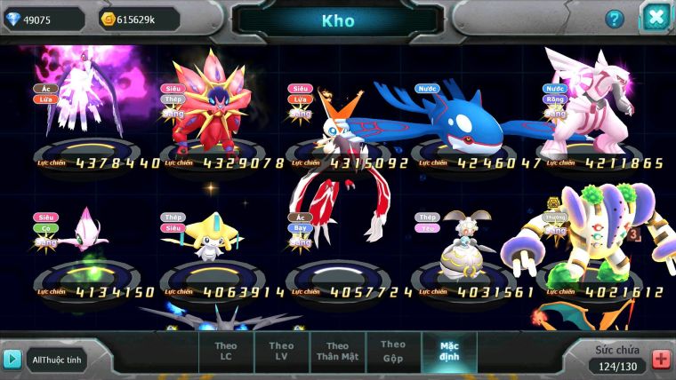 Mã : #TTS6649 - S1350 - V15 - 49K KC - BXH : 8 - 300M ARC CH Kiếm Khiên Ho-oh CHD Arrc Thép Dnm Nhiều Pet HT