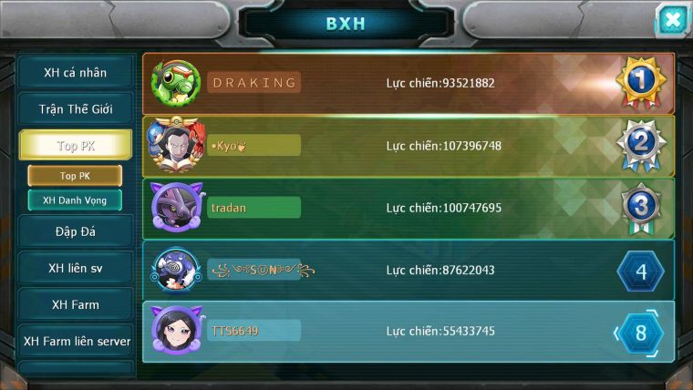Mã : #TTS6649 - S1350 - V15 - 49K KC - BXH : 8 - 300M ARC CH Kiếm Khiên Ho-oh CHD Arrc Thép Dnm Nhiều Pet HT