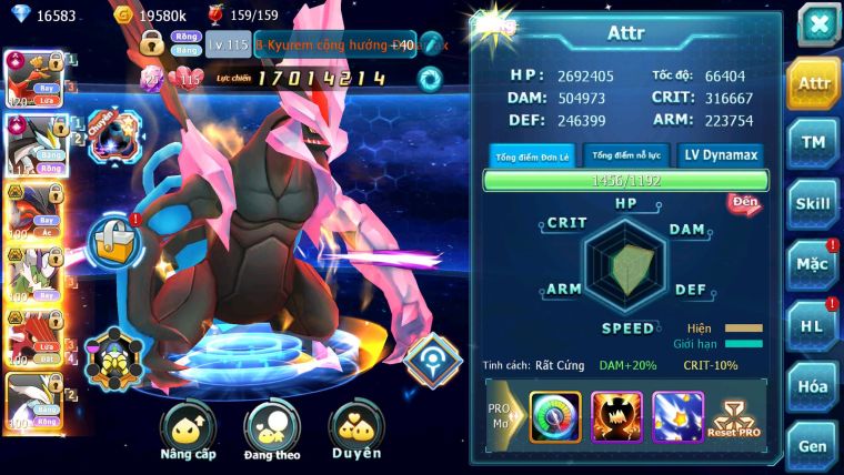 Mã : #TTS6657 - S1445 - V10 - BXH : 41 - Ho-oh Black CHD Yvetal Thần gio Bc Qvld Cặp Lati Bc