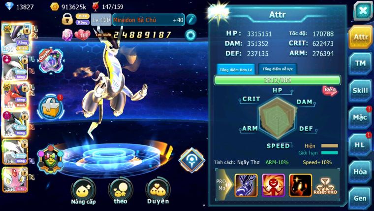 Mã : #TTS6667 - S1731 - V15 - BXH : 5 - Miraidon & Koraidon Bc White CHD Black D Unvoa Nhiều Pet HT