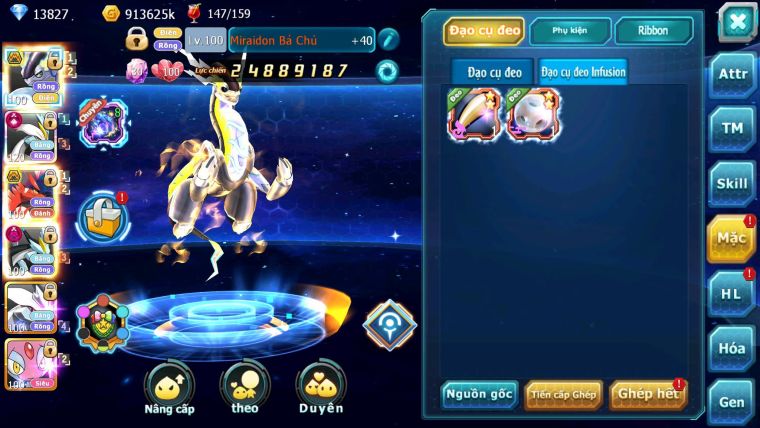 Mã : #TTS6667 - S1731 - V15 - BXH : 5 - Miraidon & Koraidon Bc White CHD Black D Unvoa Nhiều Pet HT