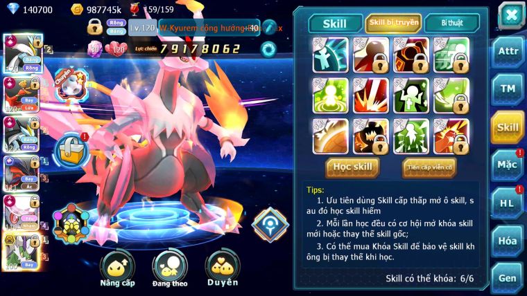 Mã : #TTS6666 - S511 - V20 - BXH : 1-2SV - TOP2 CHAM - 3K8 Sách 140K Kc - WB & Ho-oh & Diancie CHD Yvetal Lugia CH Unvoa Bá Chủ Nhiều Pet HT