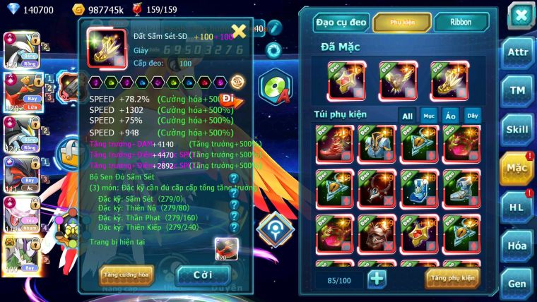 Mã : #TTS6666 - S511 - V20 - BXH : 1-2SV - TOP2 CHAM - 3K8 Sách 140K Kc - WB & Ho-oh & Diancie CHD Yvetal Lugia CH Unvoa Bá Chủ Nhiều Pet HT