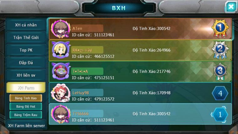 Mã : #TTS6666 - S511 - V20 - BXH : 1-2SV - TOP2 CHAM - 3K8 Sách 140K Kc - WB & Ho-oh & Diancie CHD Yvetal Lugia CH Unvoa Bá Chủ Nhiều Pet HT